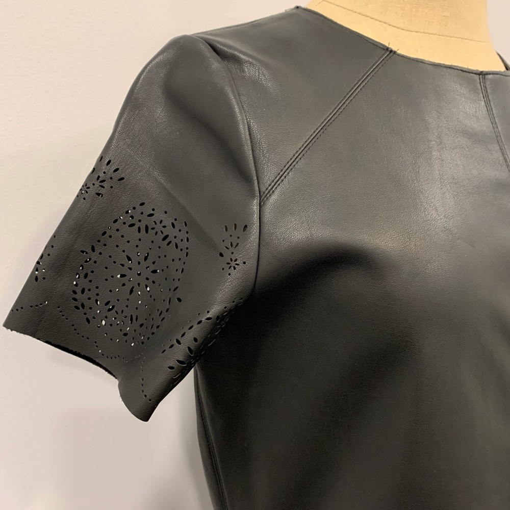 ZARA FAUX LEATHER DRESS - Picture 4 of 9